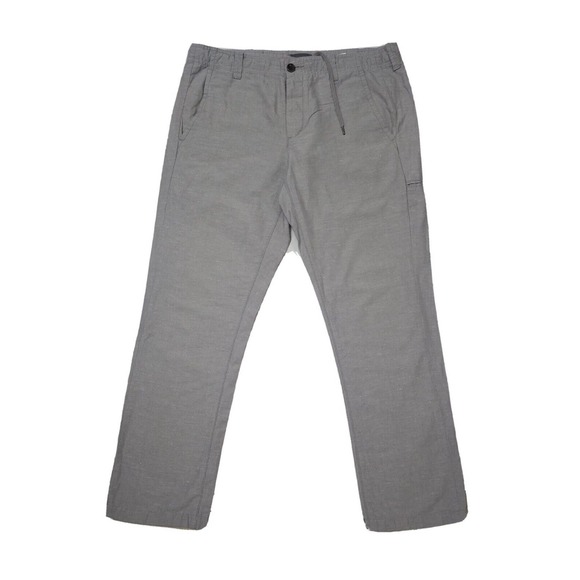 Vince Other - Vince Cotton Blend Drawstring Button Fly Gray Flap Pocket Causal Pant 32(34x 29)